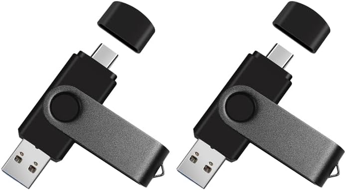 MORIC 2-Pack 16GB Dual USB Flash Drive 2.0 - USB C & USB A 2-in-1 Thumb Drive for PC, Type C Phones,External Memory Stick for Photos/Videos - Image 1